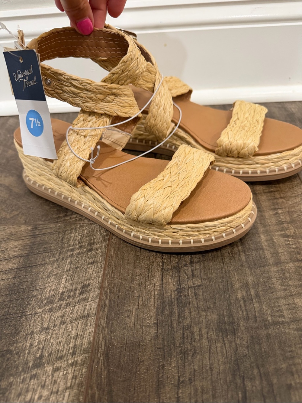Universal Thread Braided Espadrille Sandals - Natural Tan 7.5